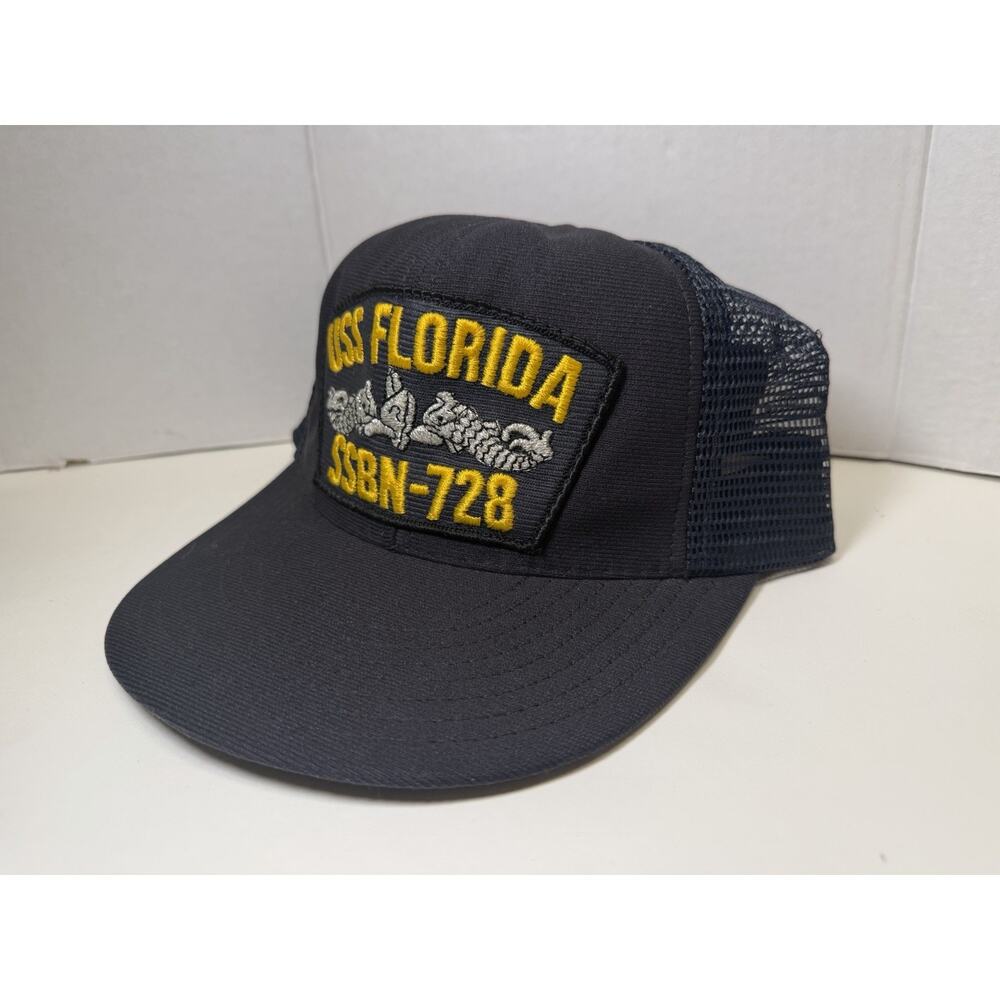 Vtg USS Florida SSBN-728 Snapback Street Style Trucker Hat Cap. Never Worn.
